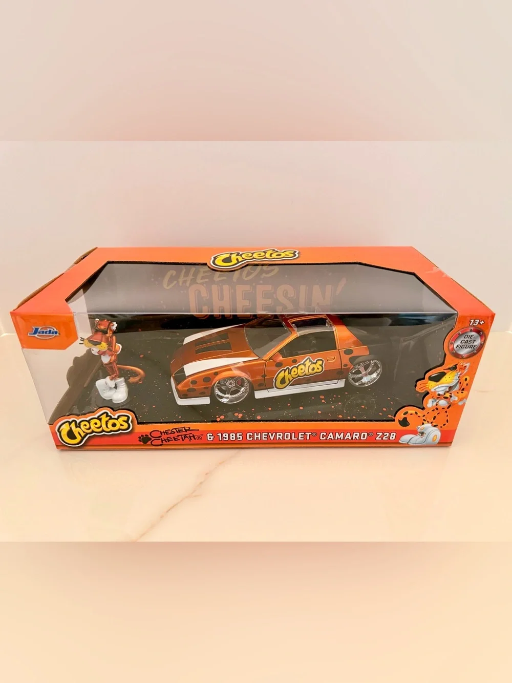 New 2026 JADA 1:24 CHEETOS Chester Cheetah & 1985 Chevrolet Camaro Z28 Die Cast
